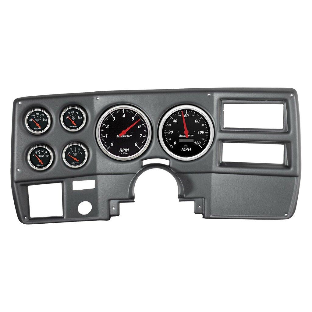 Auto Meter 6 GAUGE DIRECT-FIT DASH KIT, CHEVY TRUCK / SUBURBAN 73-83, DESIGNER BLACK - 7027-DB