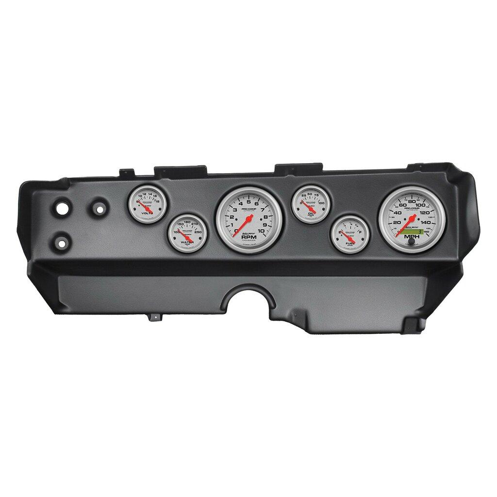 Auto Meter 6 GAUGE DIRECT-FIT DASH KIT, E-BODY / CUDA / CHALLENGER 70-74, ULTRA-LITE - 7029-UL