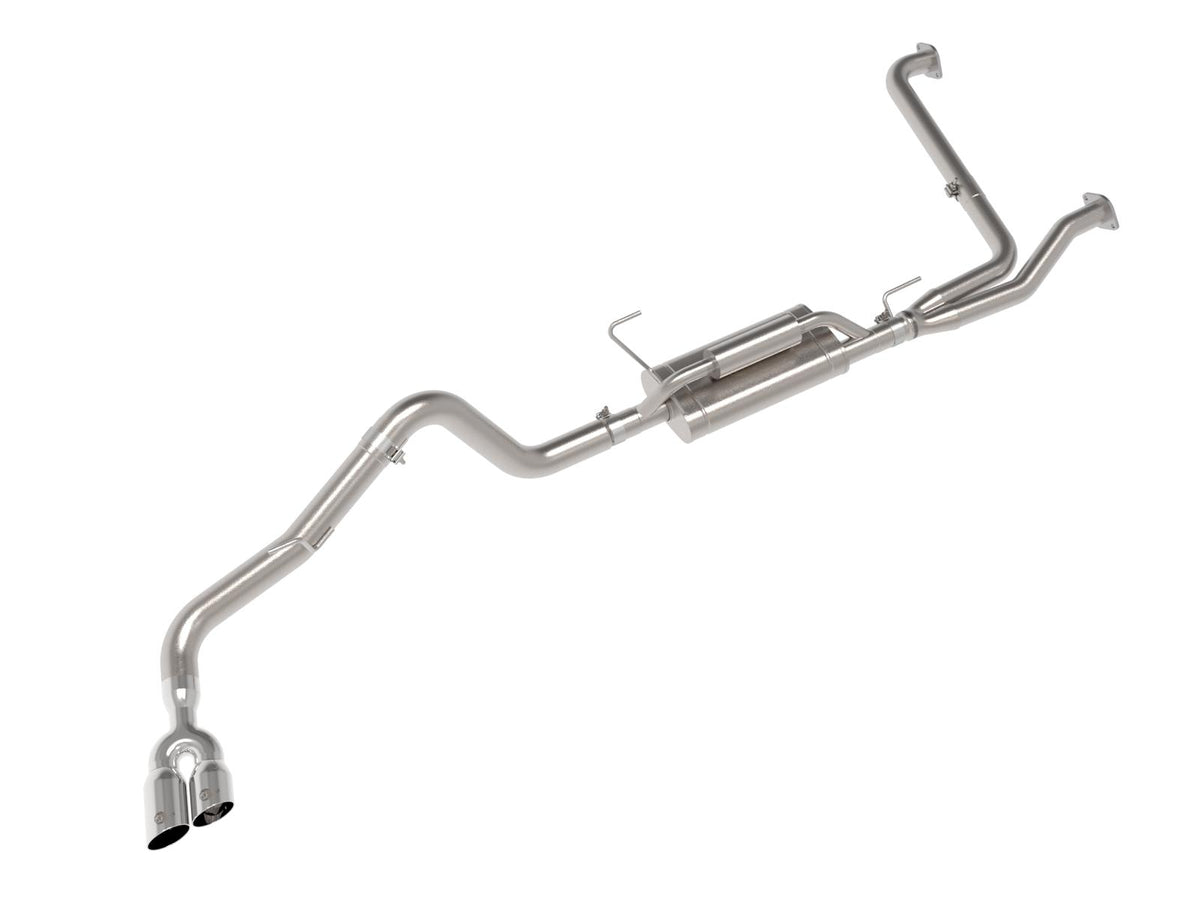 AFE Vulcan Series 2-1/2 IN to 3 IN Stainless Steel Cat-Back Exhaust w/Polished Tip (2022-2026 Frontier) - 49-36140-P