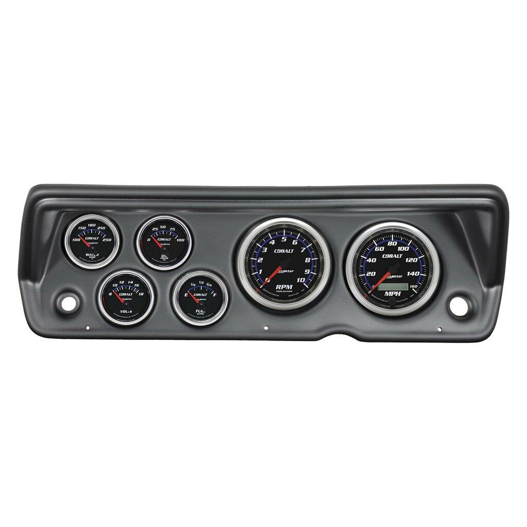 Auto Meter 6 GAUGE DIRECT-FIT DASH KIT, A-BODY / DUSTER / DEMON / DART 70-76, COBALT - 7031-CB