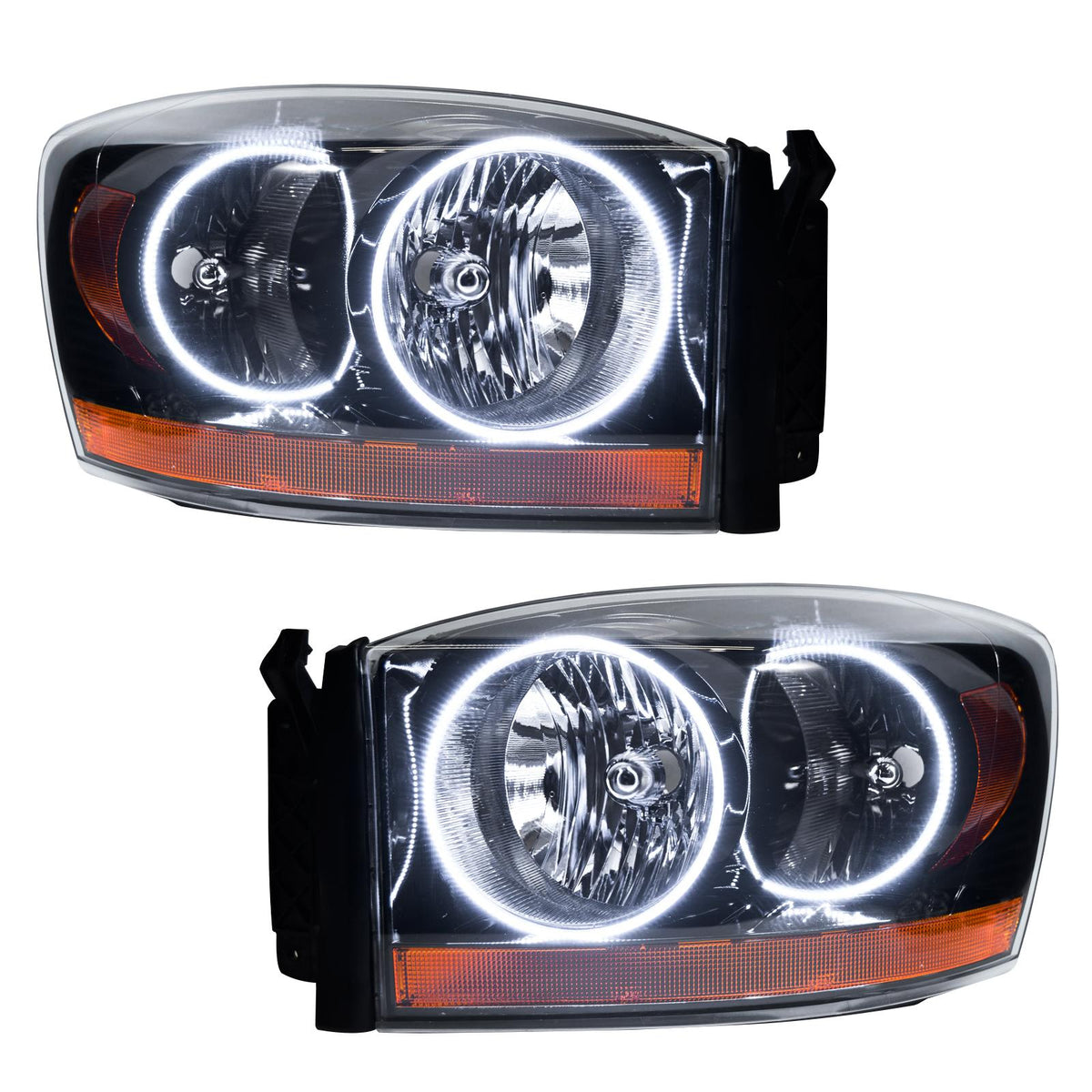 Oracle Lighting Smd Pre-Assembled Headlights, Black, White (2006-2006 Ram 1500, Ram 2500, Ram 3500, Ram 4000) - 7033-001