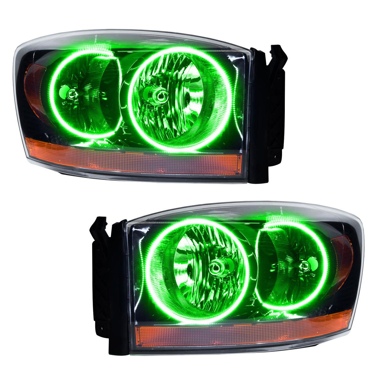 Oracle Lighting 2006 Dodge Ram Pre-Assembled Led Halo Headlights - (Black Housing) (2006 Dodge Ram 1500) - 7033-335