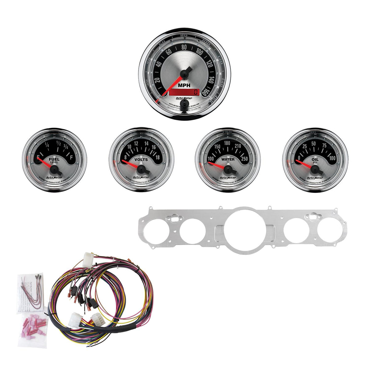 Auto Meter 5 GAUGE DIRECT-FIT DASH KIT, MUSTANG 65-66, AMERICAN MUSCLE - 7035-AM