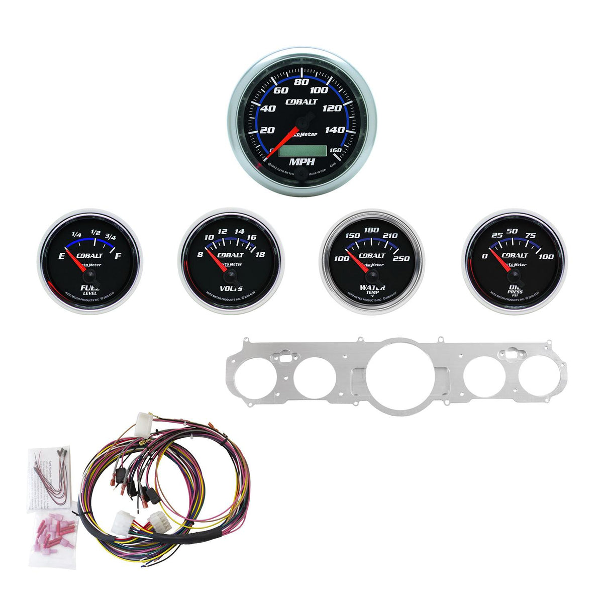 Auto Meter 5 GAUGE DIRECT-FIT DASH KIT, MUSTANG 65-66, COBALT - 7035-CB