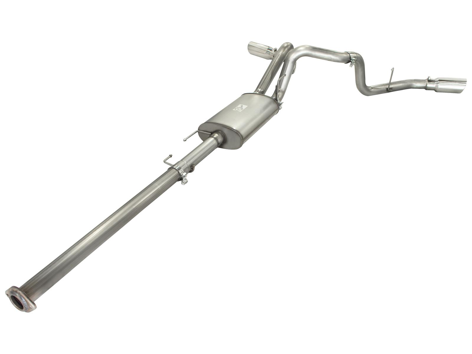 AFE MACH Force-Xp 3 IN 409 Stainless Steel Cat-Back Exhaust System w/Polished Tip (2011-2014 F-150) - 49-43056-P