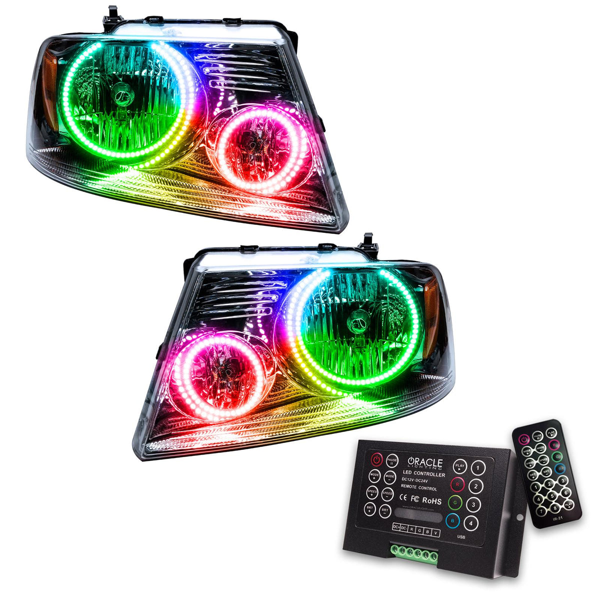 Oracle Lighting Smd Pre-Assembled Headlights, Colorshift 2.0 (2005-2008 F-150) - 7043-333