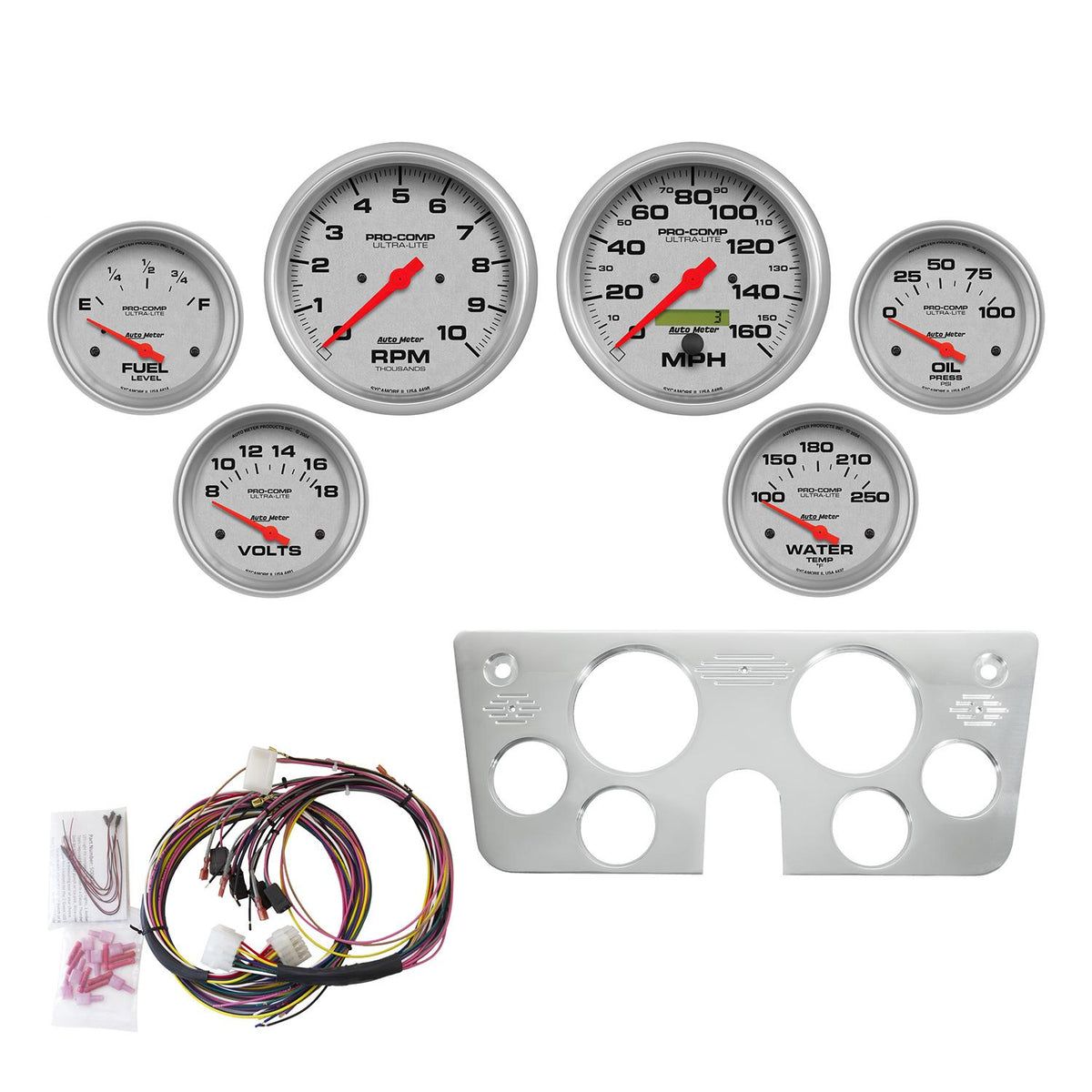 Auto Meter 6 GAUGE DIRECT-FIT DASH KIT, CHEVY TRUCK 67-72, ULTRA-LITE - 7045-UL