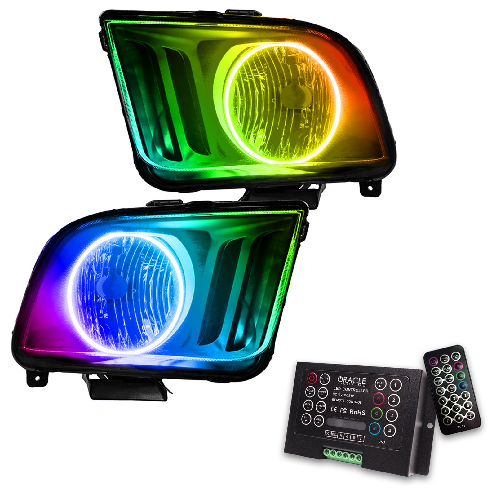 Oracle Lighting Smd Pre-Assembled Headlights, Colorshift 2.0 (2005-2009 Mustang) - 7048-333