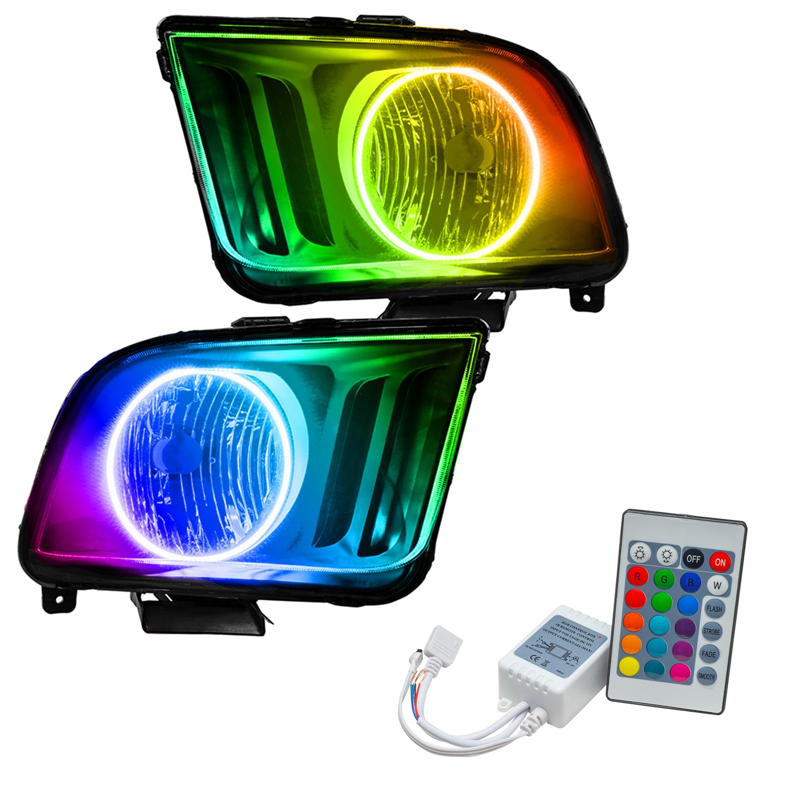 Oracle Lighting Smd Pre-Assembled Headlights, Colorshift - Simple (2005-2009 Mustang) - 7048-504