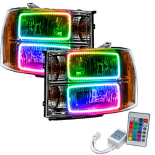 Oracle Lighting Smd Pre-Assembled Headlights, Square Ring Design, Colorshift - Simple - 7054-504