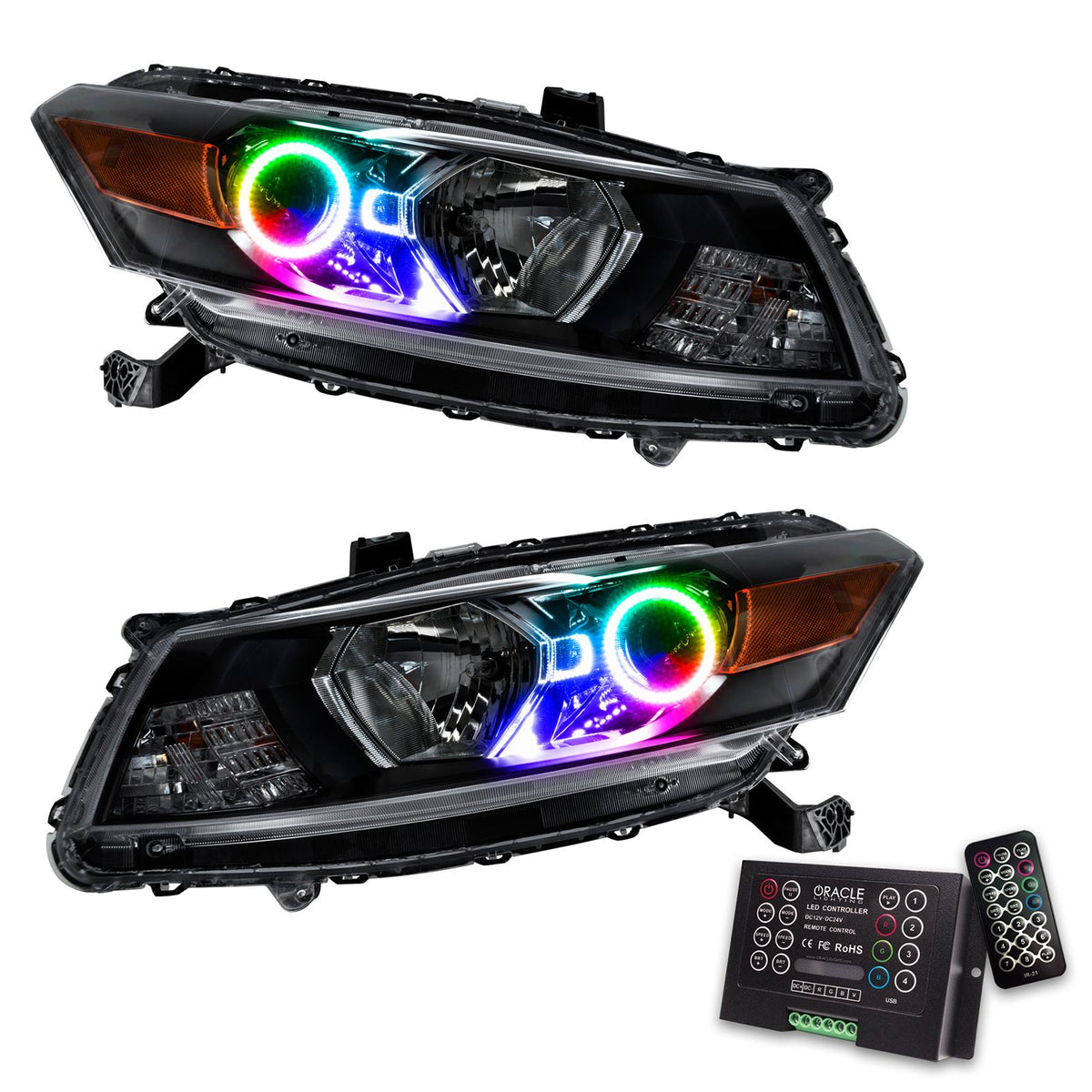 Oracle Lighting Smd Pre-Assembled Headlights, Colorshift 2.0 (2008-2012 Accord) - 7060-333