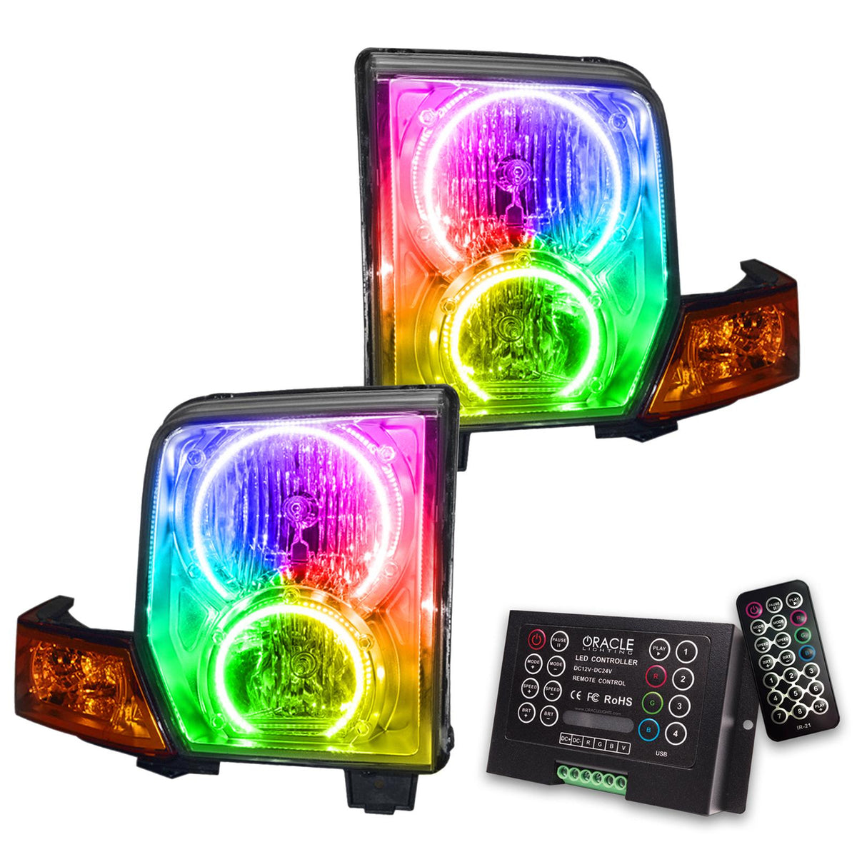 Oracle Lighting Smd Pre-Assembled Headlights, Colorshift 2.0 (2006-2010 Commander) - 7063-333