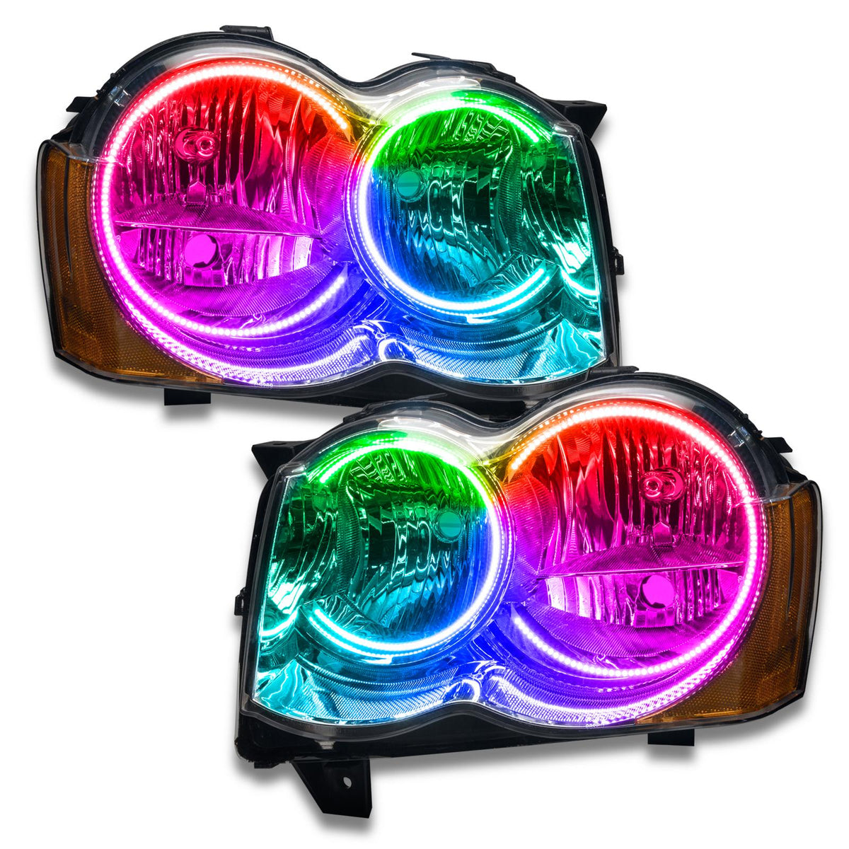 Oracle Lighting Smd Pre-Assembled Headlights, Non-Hid, Colorshift - No Controller (2008-2010 Grand Cherokee) - 7068-334