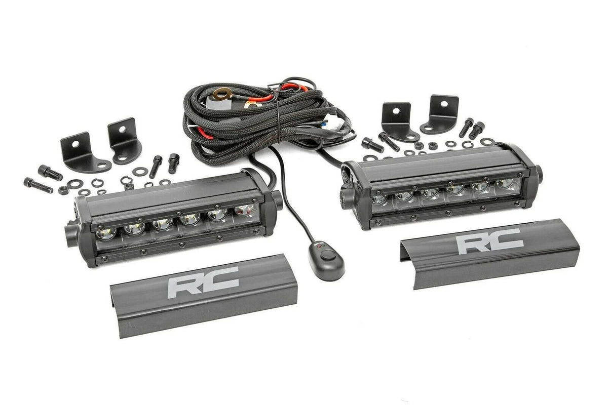 Rough Country 6-inch Cree LED Light Bars (Pair Black Series) - 70706BL