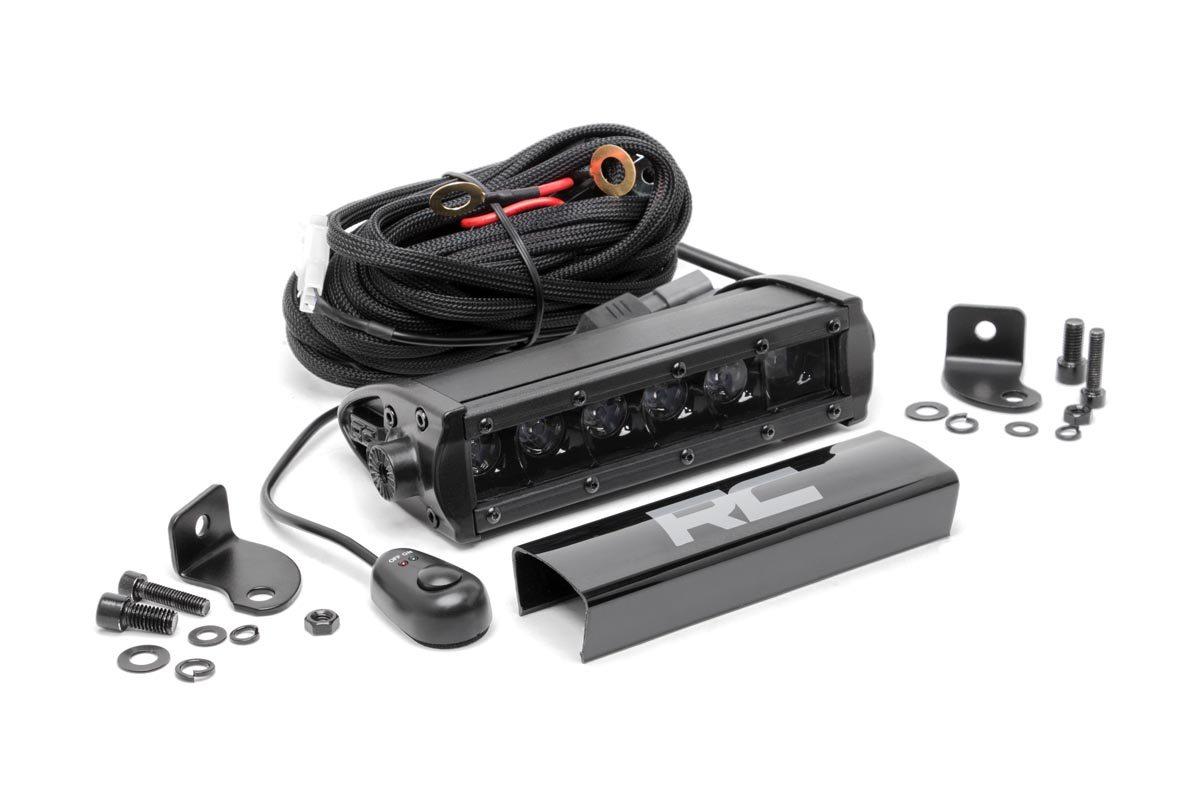 Rough Country 6-inch Cree LED Light Bar (Single, Black Series) - 70707BL