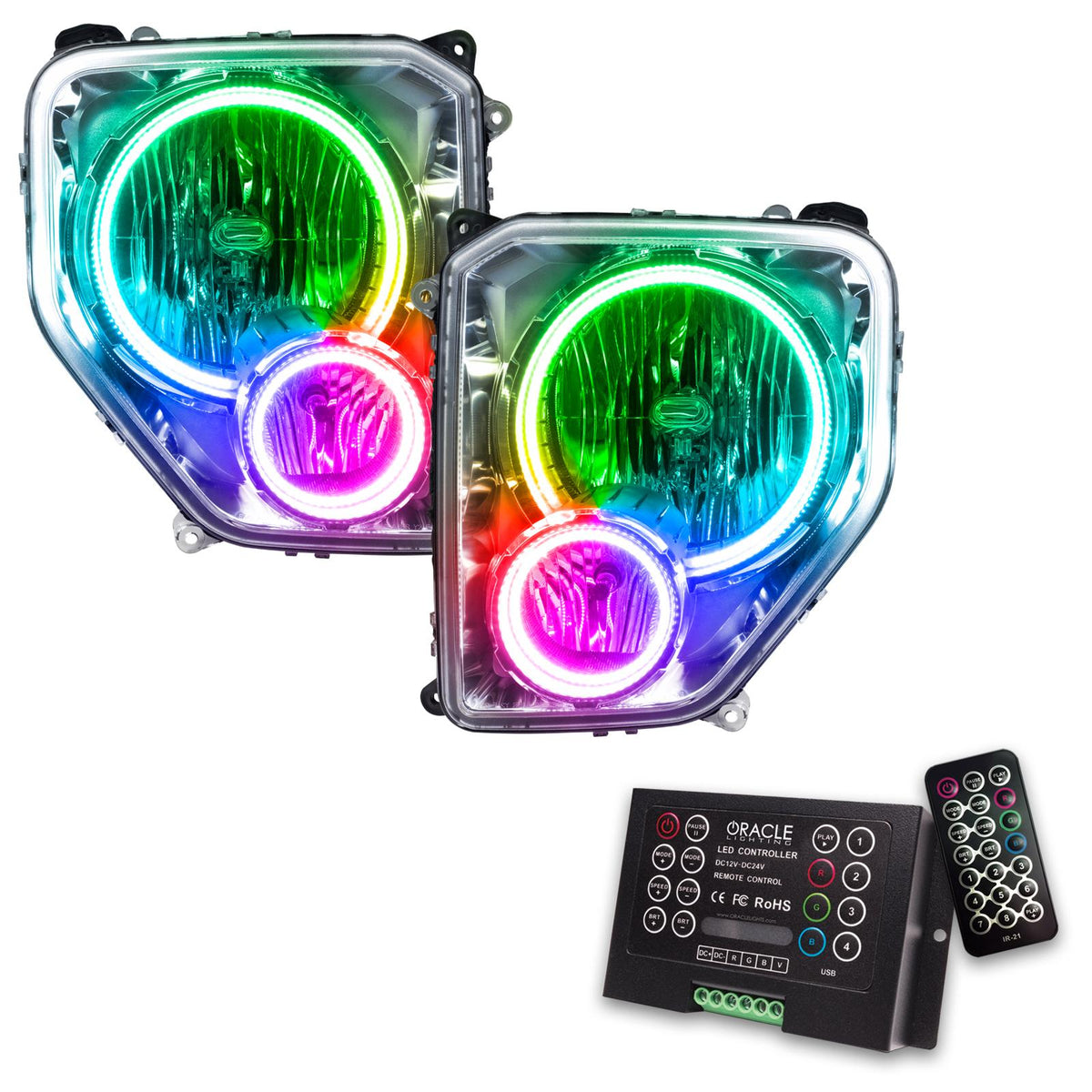 Oracle Lighting Smd Pre-Assembled Headlights, Colorshift 2.0 (2008-2012 Liberty) - 7075-333