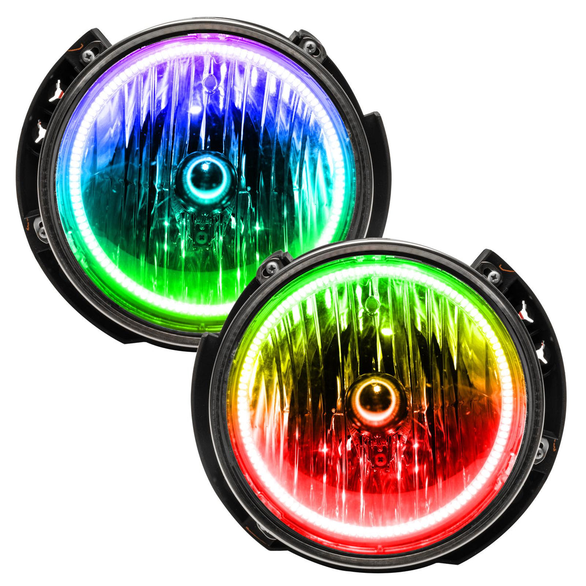 Oracle Lighting Smd Pre-Assembled Headlights, Colorshift - No Controller (2007-2016 Wrangler) - 7079-334