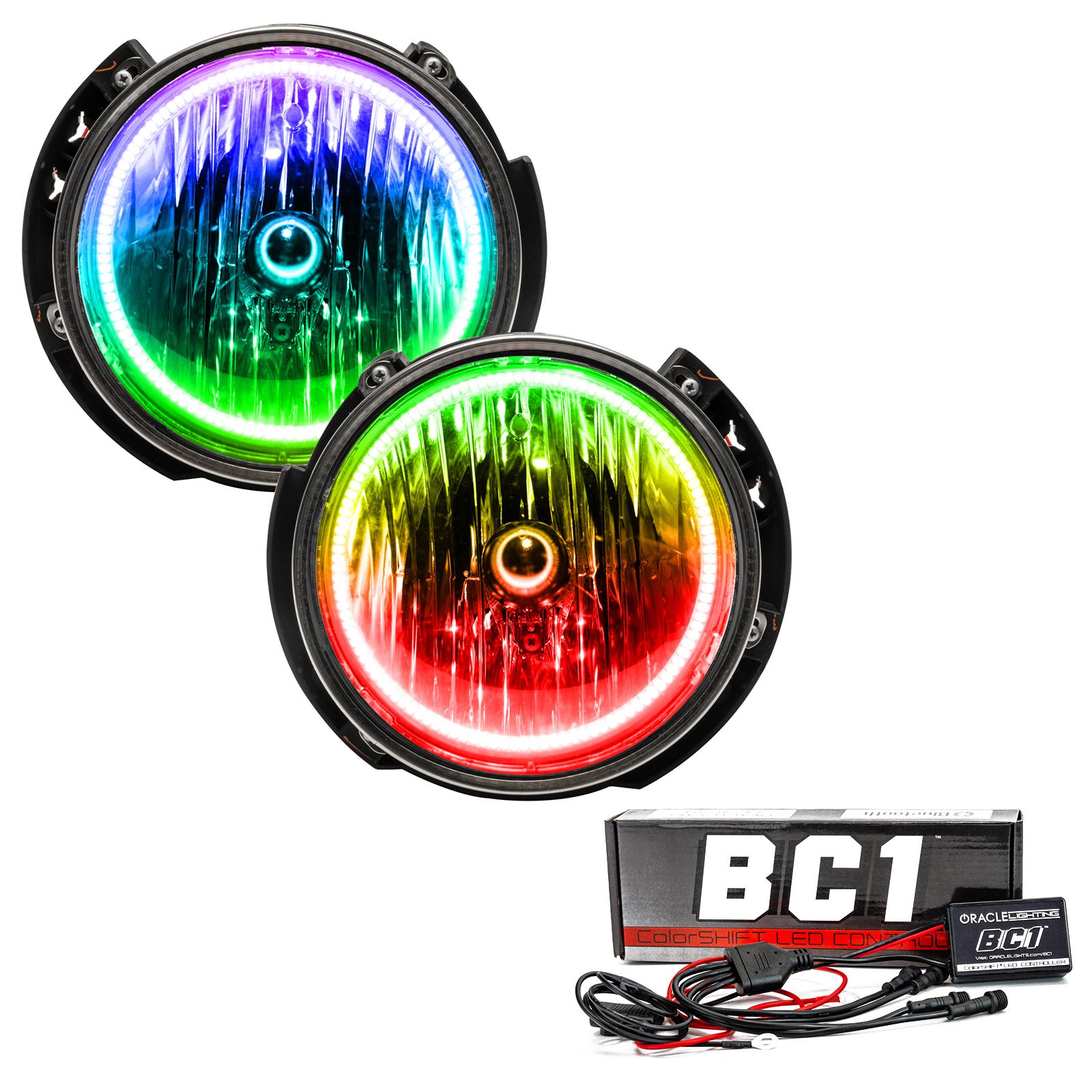 Oracle Lighting 2007-2016 Jeep Wrangler Jk Pre-Assembled Led Halo Headlights (2007-2016 Jeep Wrangler) - 7079-335