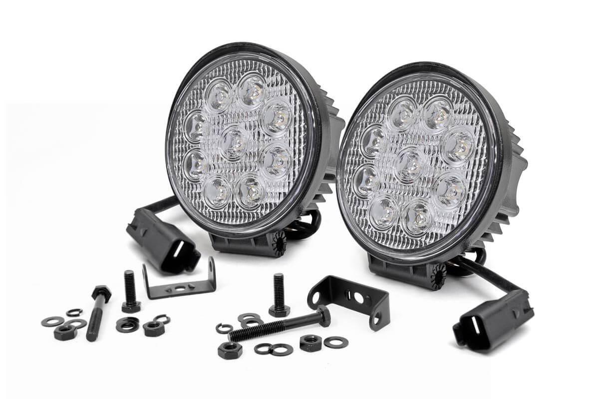 Rough Country 4-inch LED Round Lights (Pair) - 70804