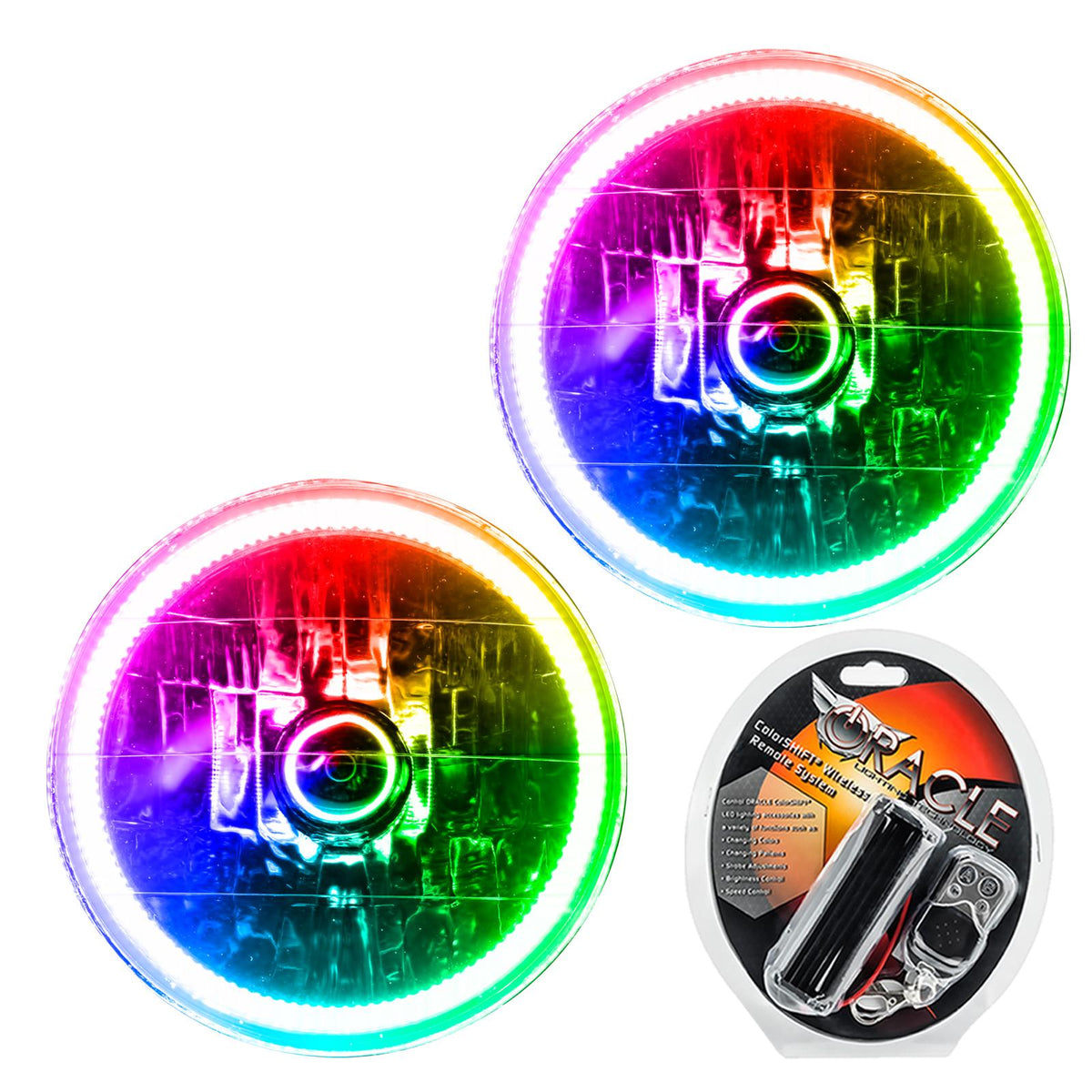 Oracle Lighting Smd Pre-Assembled Headlights, Colorshift (1997-2006 Wrangler) - 7081-330