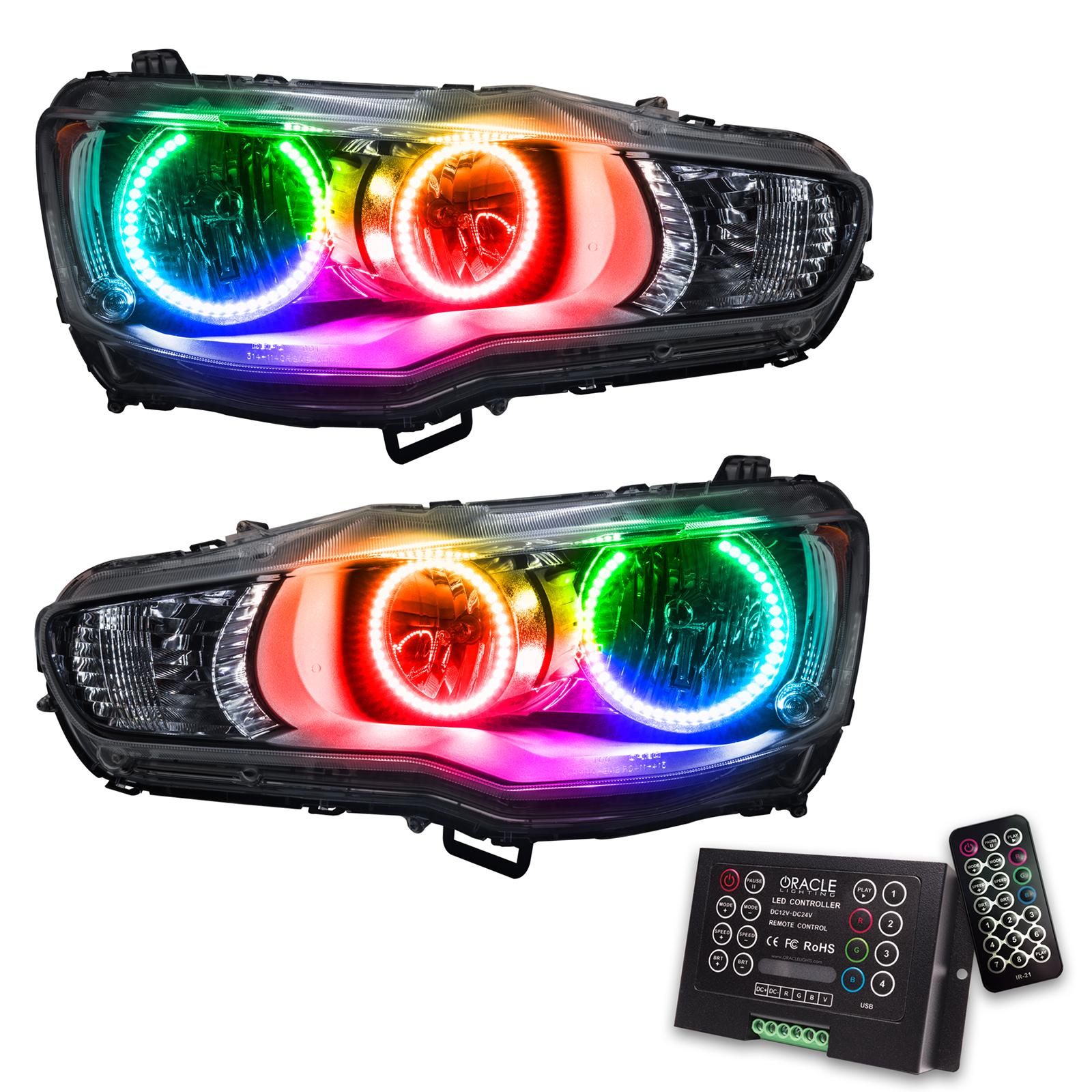 Oracle Lighting Smd Pre-Assembled Headlights, Colorshift 2.0 (2008-2017 Lancer) - 7087-333