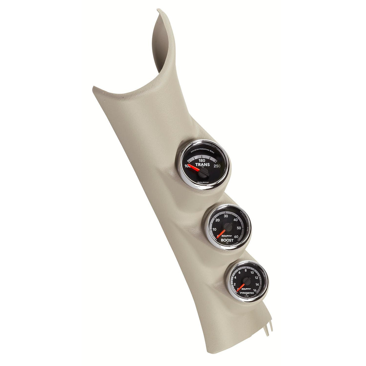 Auto Meter PILLAR KIT, 100-250 °F/0-60 PSI/0-1600 °F, 10-19 DODGE RAM, GEN 4 DODGE FACTORY MATCH - 7089