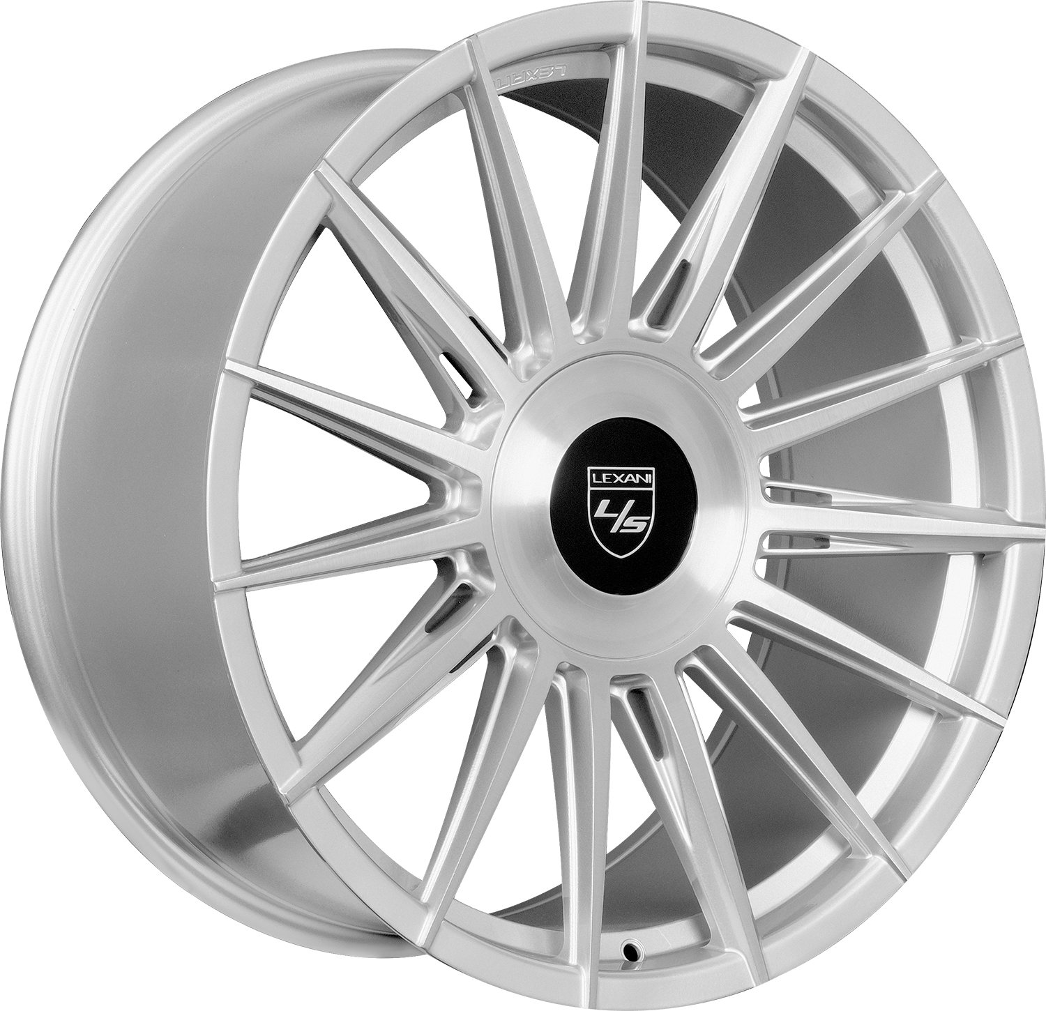 Lexani LOTUS XL Wheel - 24x9, 5x114.3 Bolt, 25 Offset, Brushed w/ Silver - 708-2490-66-25BRS