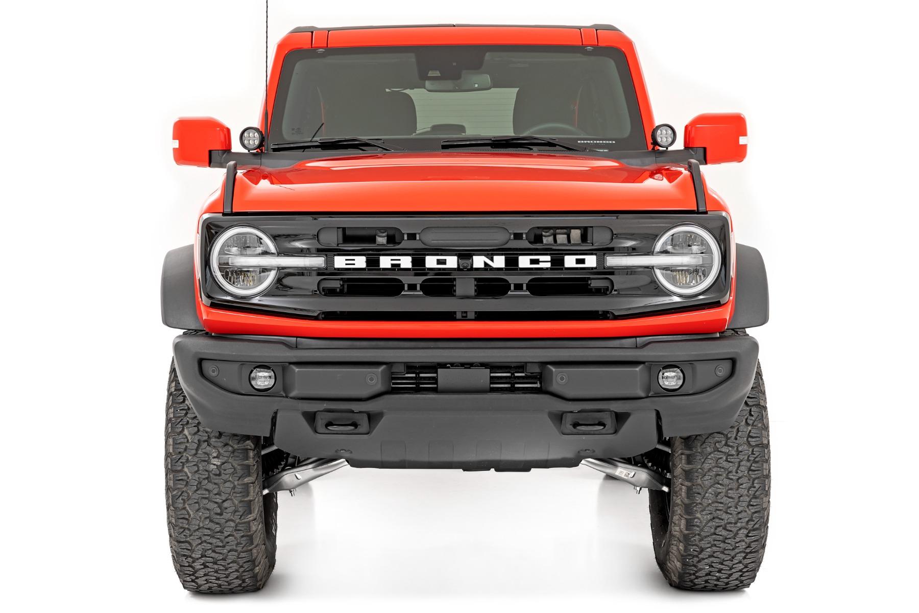 Rough Country Black Series Round LED Light Pair 3.5 Inch Amber DRL - 70900A