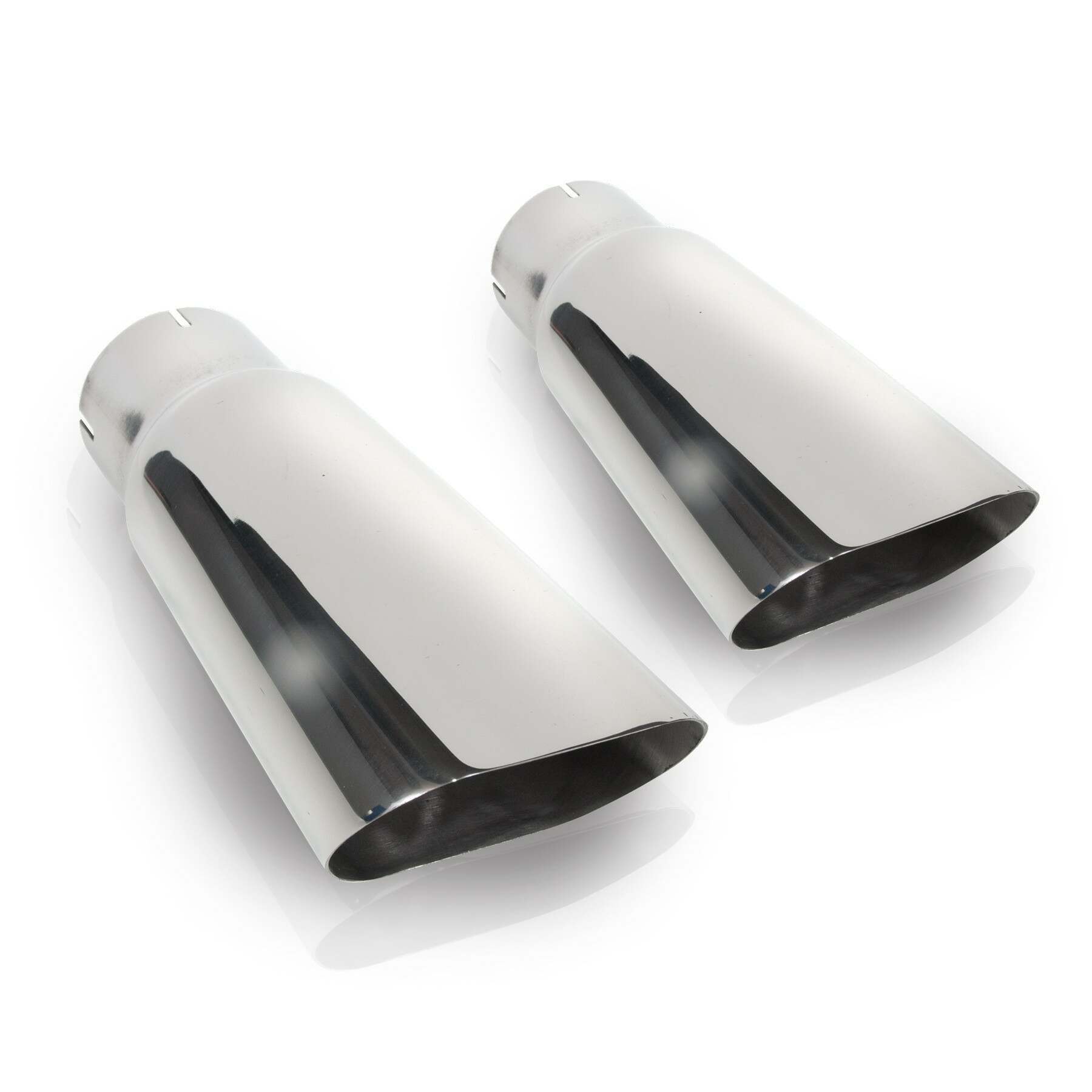 Stainless Works Flat Oval Tips 2-1/2" Inlet - 7090250