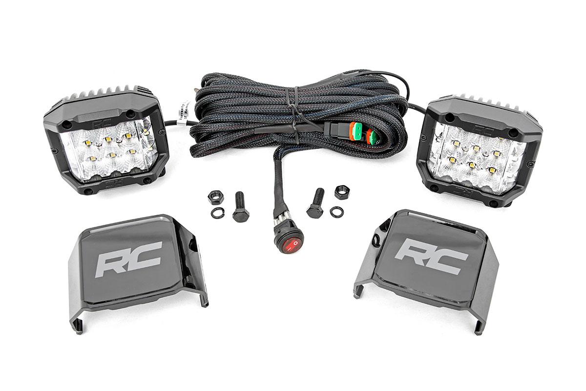 Rough Country 3-inch Wide Angle OSRAM LED Lights - (Pair) - 70904