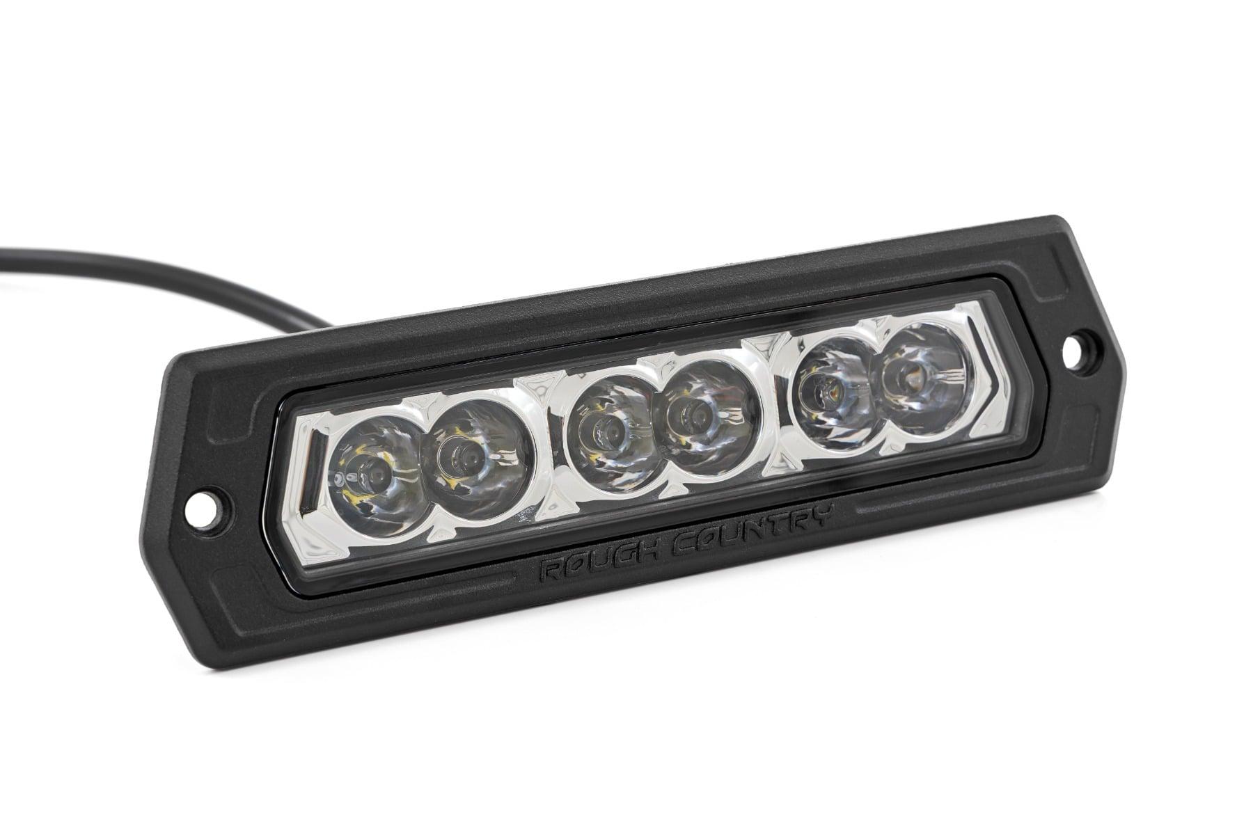 Rough Country 6 Inch Chrome Series LED Lights Flush Mount Pair - 70916A