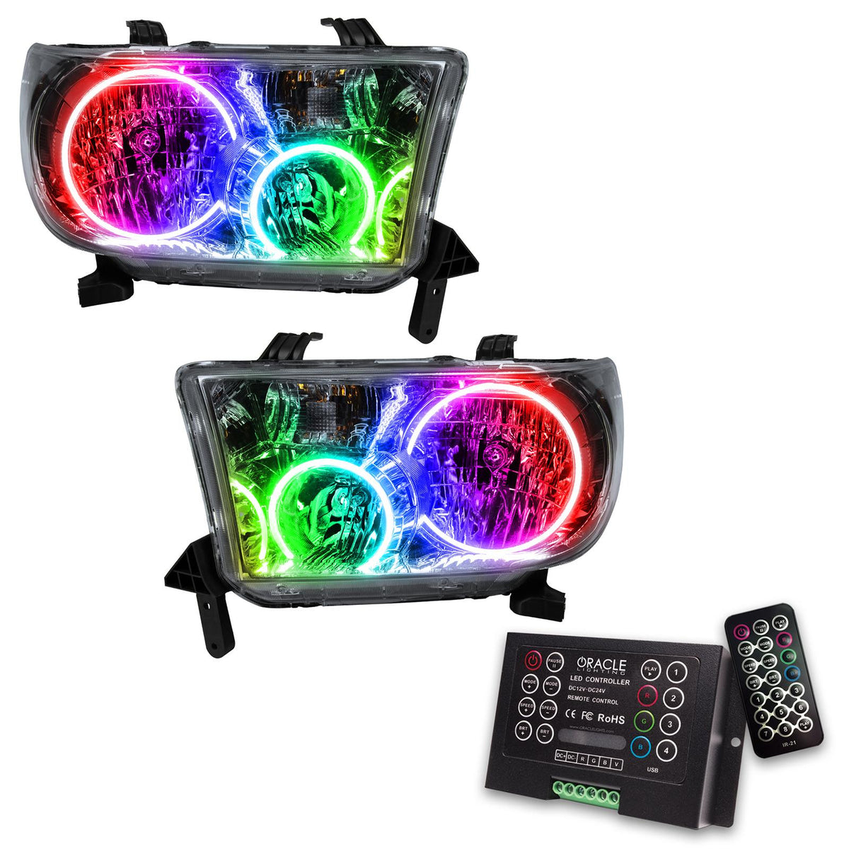 Oracle Lighting Smd Pre-Assembled Headlights, Colorshift 2.0 (2007-2013 Tundra) - 7094-333