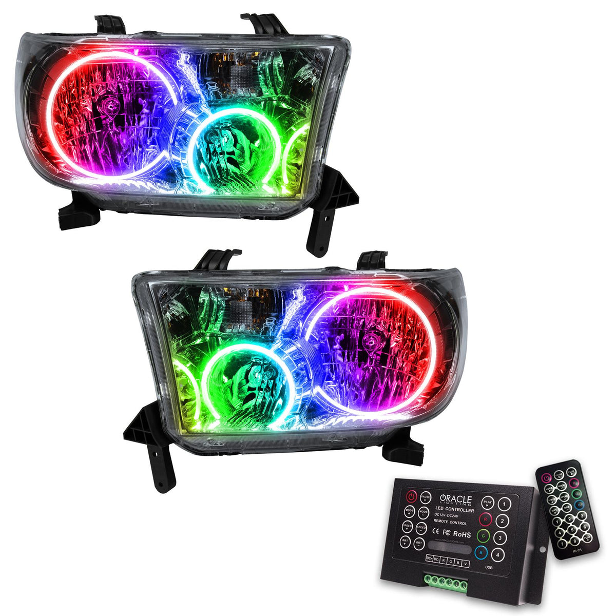 Oracle Lighting Smd Pre-Assembled Headlights, Colorshift 2.0 (2008-2016 Sequoia) - 7096-333