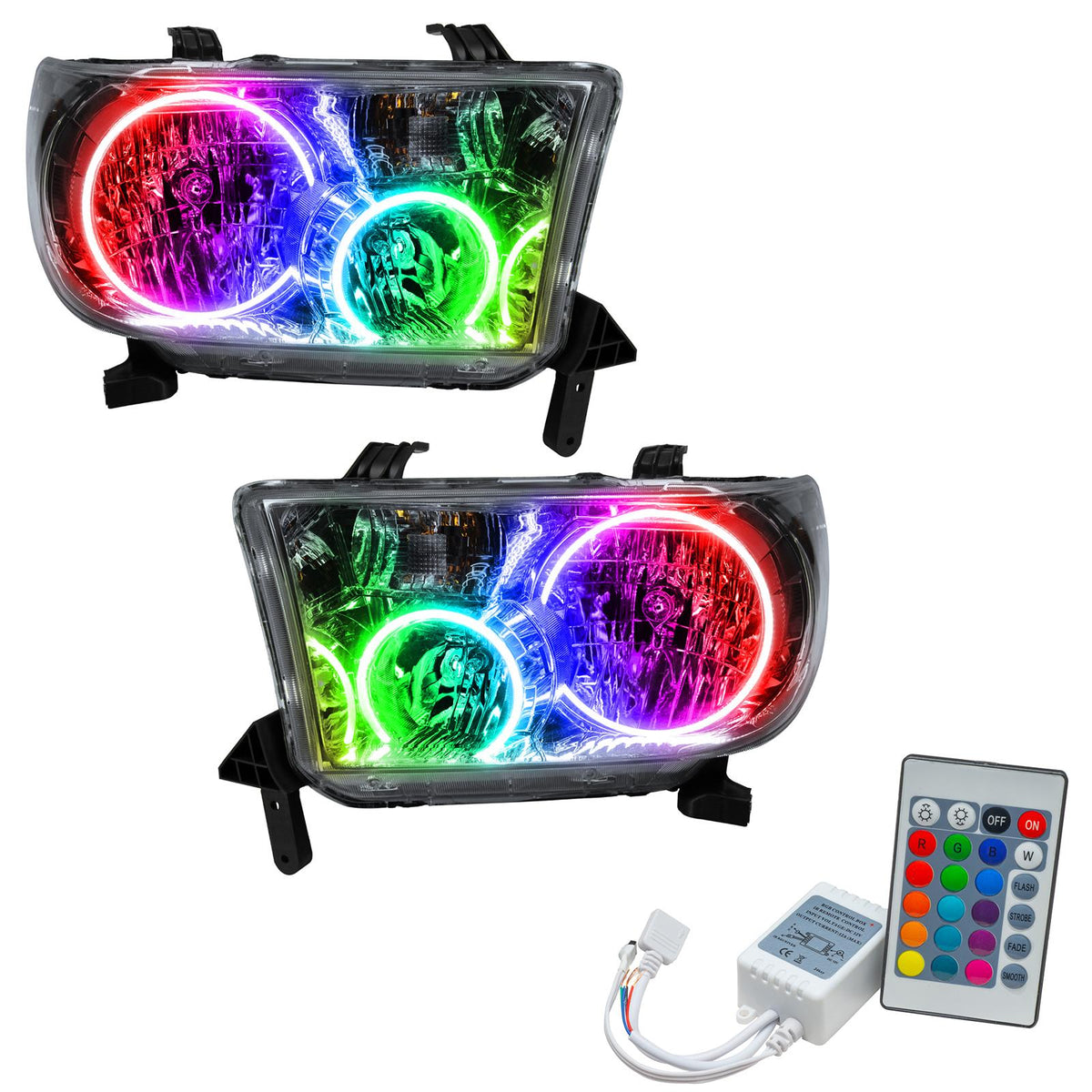 Oracle Lighting Smd Pre-Assembled Headlights, Colorshift - Simple (2008-2016 Sequoia) - 7096-504
