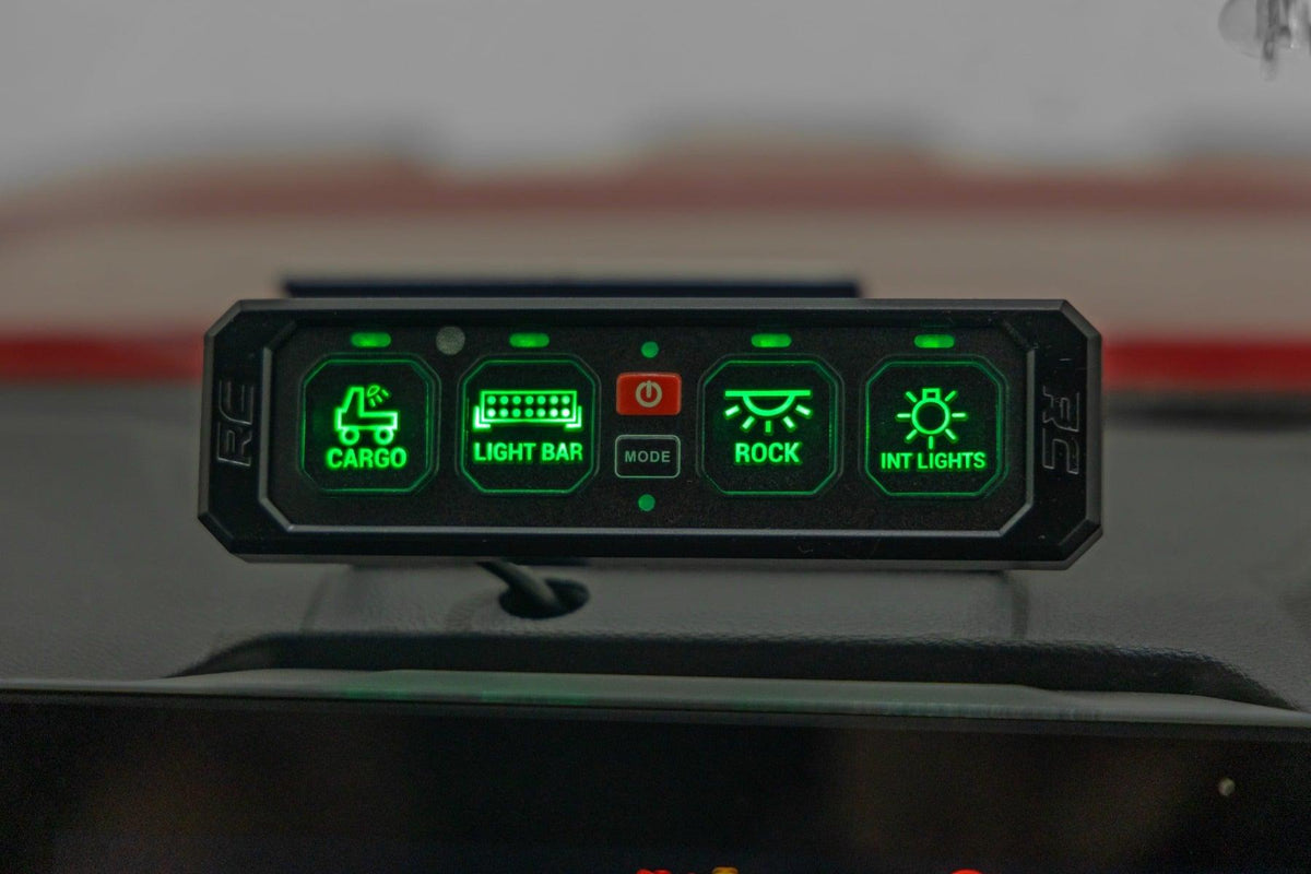 Rough Country 4 Gang Switch Panel RGB Backlit Buttons Multifunction Modes - 70965