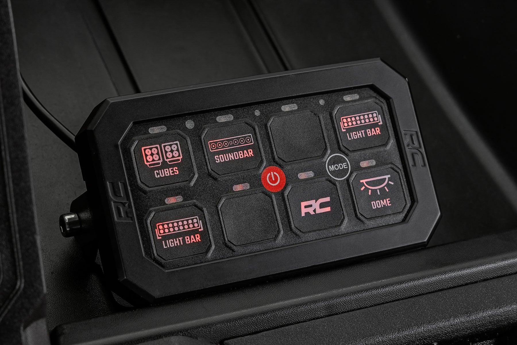 Rough Country 8 Gang Switch Panel Bluetooth RGB Backlit Buttons Multifunction Modes - 70975