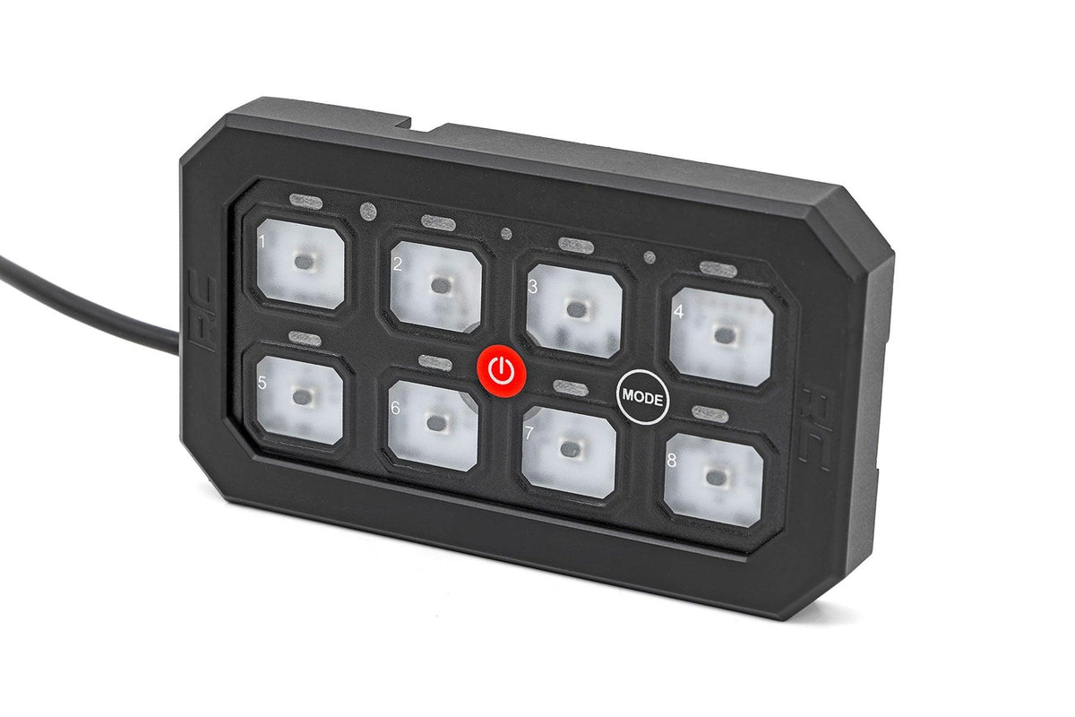 Rough Country 8 Gang Switch Panel Bluetooth RGB Backlit Buttons Multifunction Modes - 70975