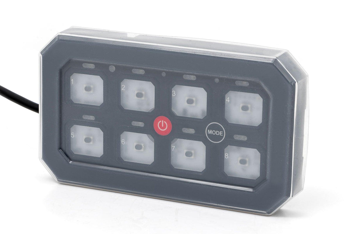 Rough Country 8 Gang Switch Panel Bluetooth RGB Backlit Buttons Multifunction Modes - 70975