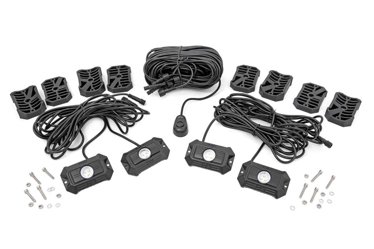 Rough Country Deluxe LED Rock Light Kit - 4 Pods - 70980