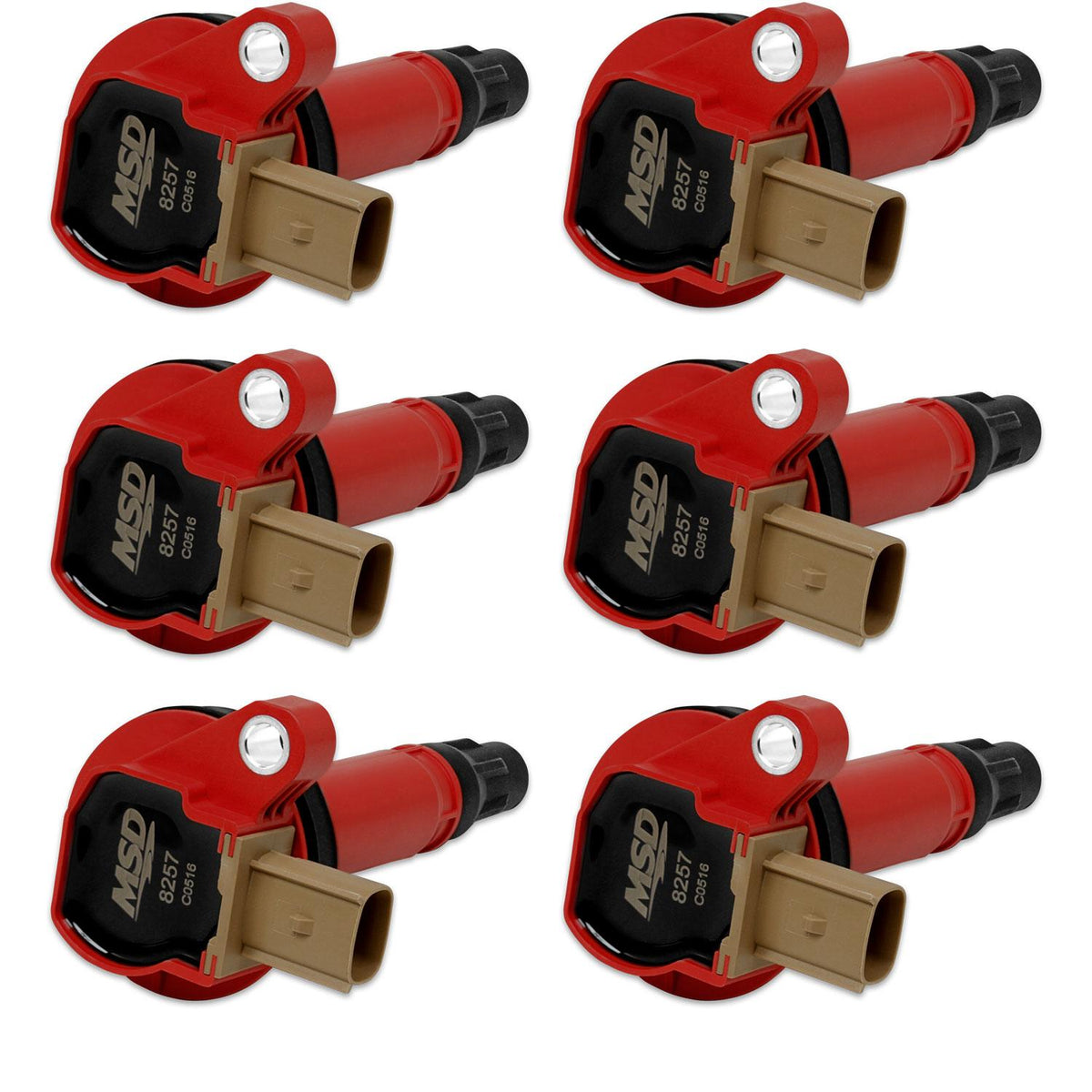 Msd 82576 Coil, Red, Ford Eco-Boost 3.5L V6, 6-Pk
