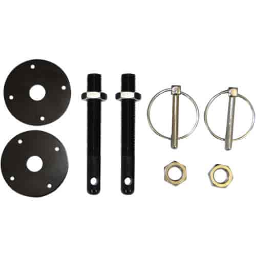 Moroso Hood Pins, Alum, 1/2 In, Black - 39005