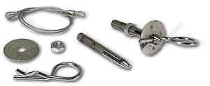 Moroso Hood Pins, Steel, 3/8 In - 39015