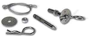 Moroso Hood Pins, Steel, 3/8 In - 39016