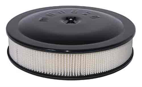 Moroso Air Cleaner Kit, 14 In. X 3 In., Aluminum, Black Powder Coat - 65904