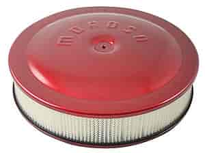 Moroso Air Cleaner Kit, 14 In. X 3 In., Aluminum, Red Powder Coat - 65905