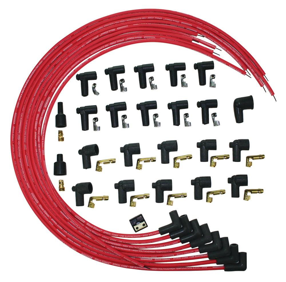 Moroso Ignition Wire Set, Blue Max, Universal, Red, 90 Degree - 73219