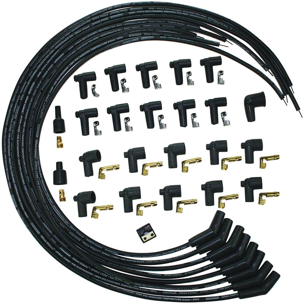 Moroso Ignition Wire Set, Blue Max, Universal, Black, 135 Degree - 73233