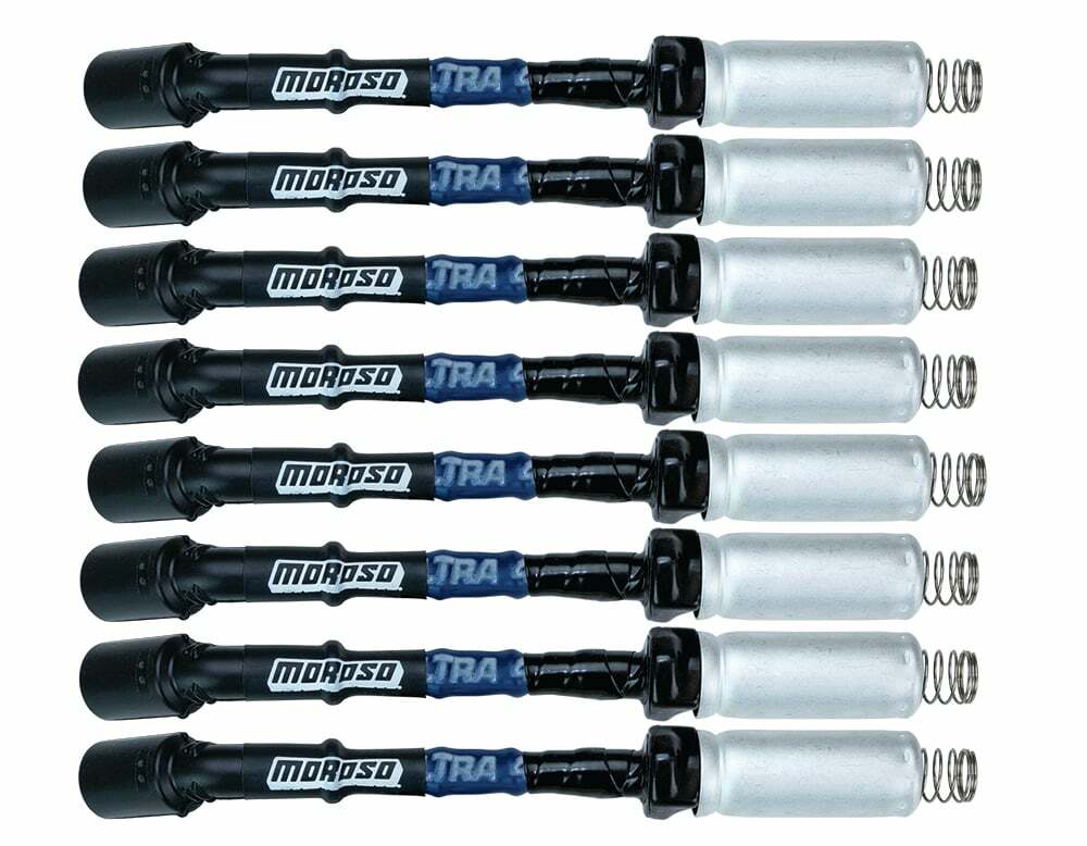 Moroso Ignition Wire Set, Ultra 40, Sleeved, Gm Ls, 8 In, Blue - 73535