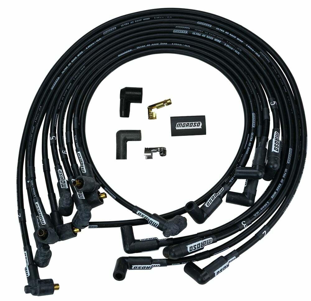 Moroso Ignition Wire Set, Ultra 40, Unsleeved, Sbc, Non-Hei, Black - 73708