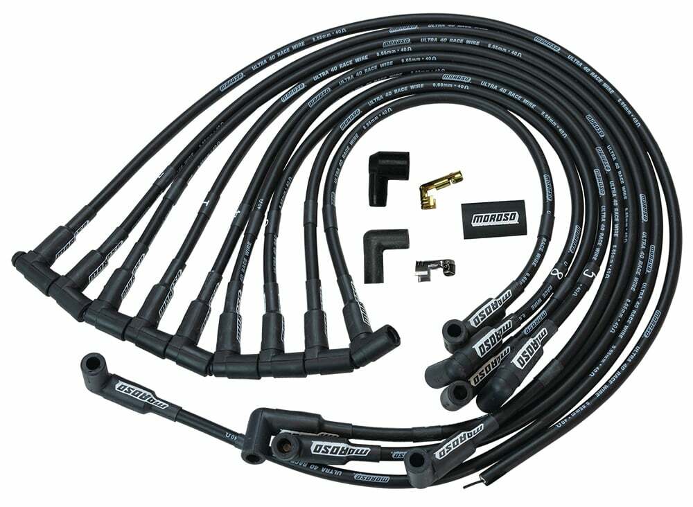 Moroso Ignition Wire Set, Ultra 40, Unsleeved, Sbc, Hei, Black - 73709